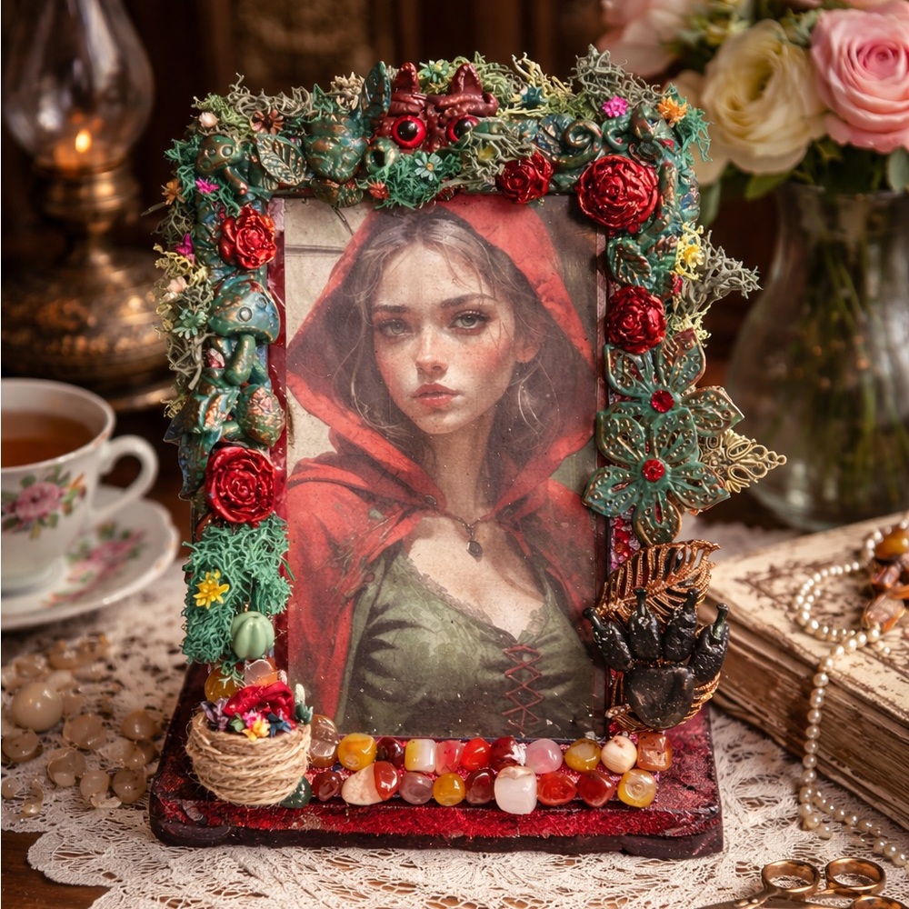 Little Red Riding Hood Frame 5x7  | Handmade Woodland